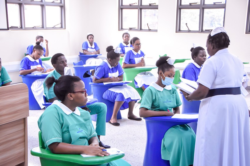 Students in Examination and Practical Assessment Hall